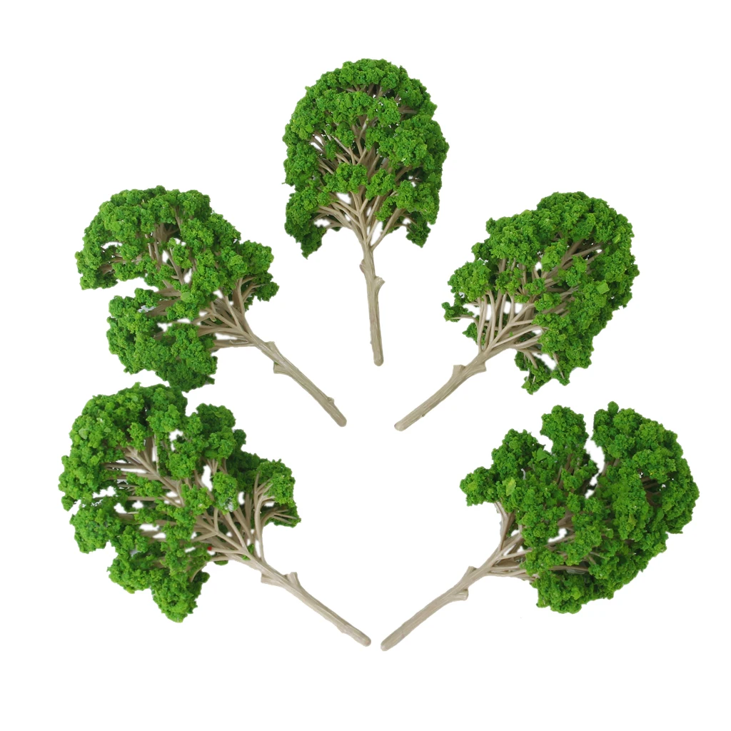 15cm Model Tree Forest Plants Making Accessories HO Scale Train Railway Railroad Scenery Diorama or Layout, Pack of 5