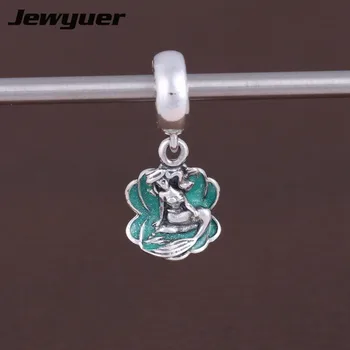 

Cartoon collection floating charms 925 sterling silver Dangle enamel Charm fit silver beads bracelet DIY fine jewelry DSN067