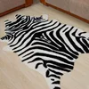 2020 new zebra Cow Leopard Tiger printed Rug  Cowhide faux skin leather NonSlip Antiskid Mat  Animal printed Carpet 1