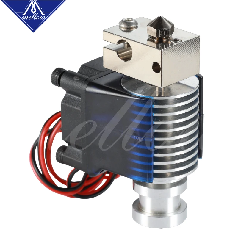 Mellow Top 12v/24v Nf-v6 Plated Copper Hotend Nozzle Heat Block Heat Break Heatsink for PETG PEEK PEI ABS carbon fiber