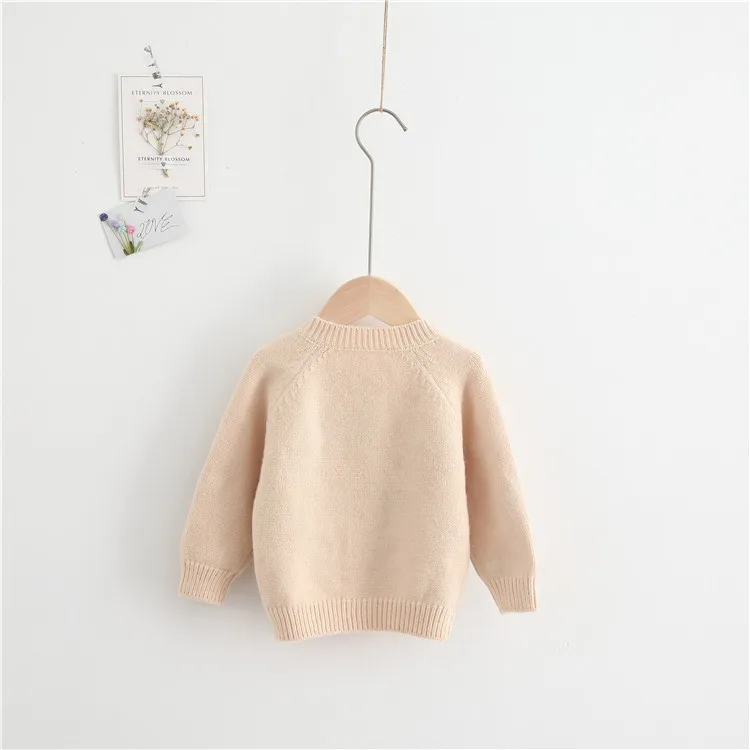 Humor Bear/вязаный свитер для маленьких девочек г., осенний кардиган, свитер однобортная куртка корейская детская трикотажная куртка