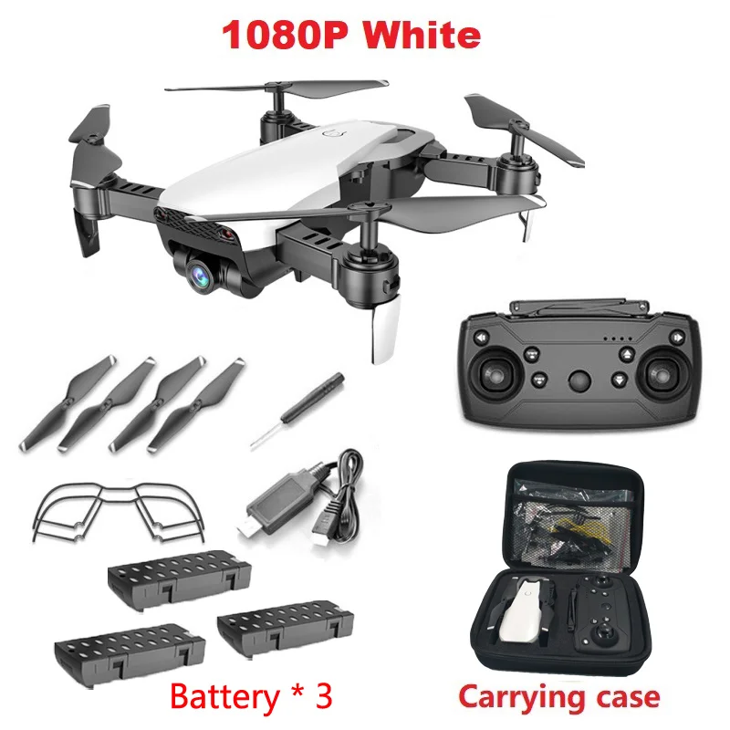 1080MP White 3B CB LAUMOX M69G FPV Дрон с камерой 4K HD Дрон широкоугольный WiFi складной селфи Дрон оптический поток RC Квадрокоптер Vs E58 M69 Дрон - Цвет: 1080MP White 3B CB