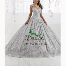 Vestidos de 15 anos quinceanera сверкающие шикарные бретельки сексуальные пышные платья с аппликацией со шлейфом сладкий 16