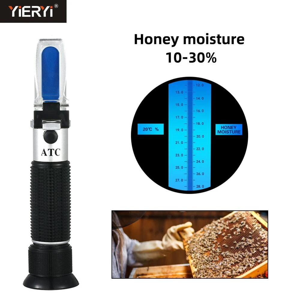 Refractometers Hand Held Honey Refractometer Water Honey Moisture Tester Meter ATC for Bee