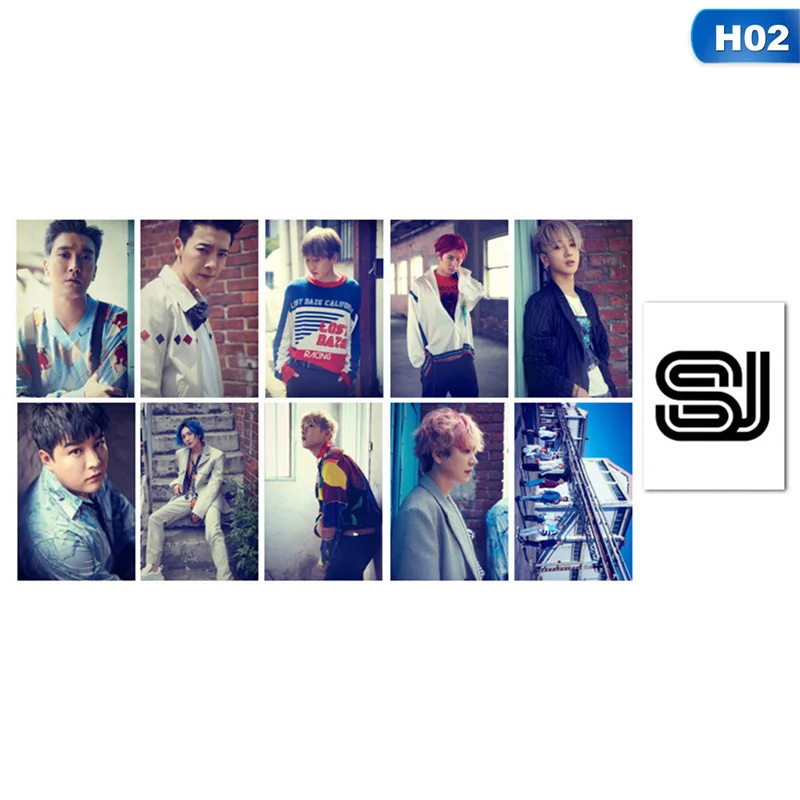 10 шт./компл. Kpop Super Junior альбом автограф Фотокарта Dong коллективных карты Бумага фотокарточек фотография