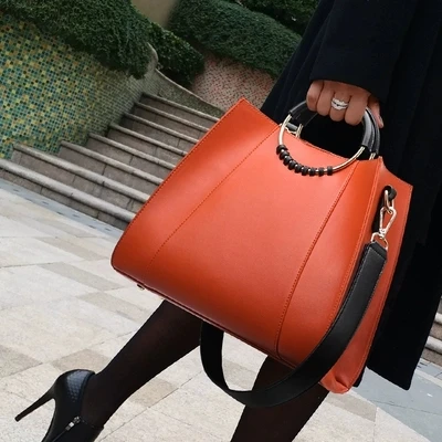 

NEW Casual Simple Women's Handbags High Quality Leather Tote Bag Big Size Shoulder Bag Female Large Capacity Ladies Shopping Bag