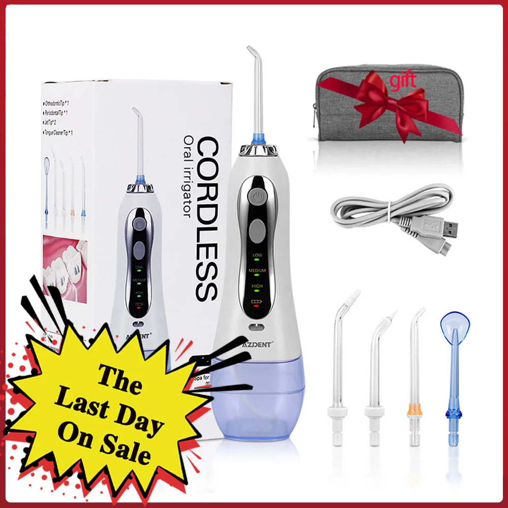 Günstige AZHF 5 Tragbare elektrische wasser floss Azdent Oral Dental Irrigator Wasser Jet Dental Flosser Kieferorthopädische zähne bleaching