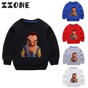 

Children's Hoodies Kids Cartoon Hello Neighbor Funny Sweatshirts Baby Cotton Pullover Tops Girls Boys Autumn Clothes,KYT5225