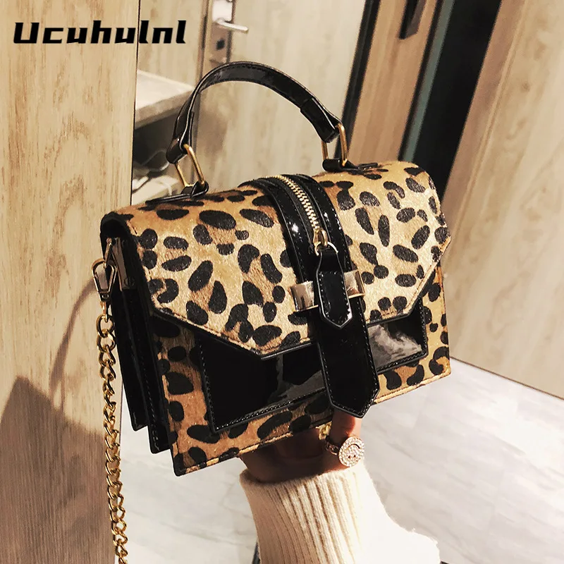 

Leopard Print Small Flap Bags Women Bag Over Shoulder Luxury Handbags Women Bags Designer Lady Leather Plush Messenger Bag