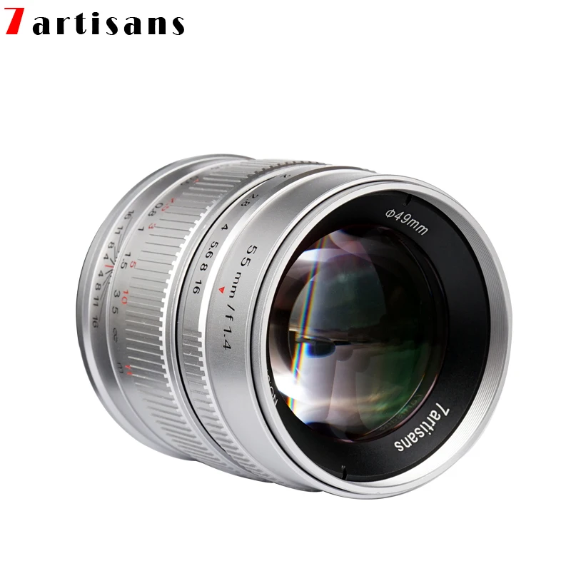 Объектив для фотоаппарата 7artisans 55 мм F1.4 подходит Canon EOS M Fuji|camera lens|lens cameralens for canon |