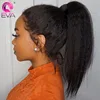 Pre Plucked Full Lace Human Hair Wigs With Baby Hair Yaki Straight Full 360 Lace Frontal Wig Bleached Knots Brazilian Remy Eva ► Photo 1/6