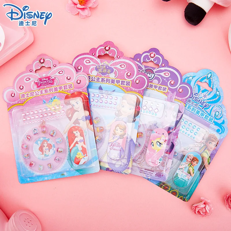 Disney новые наклейки Замороженные мультфильм детские наклейки для ногтей маленькая девочка наклейки для ногтей принцесса бриллиантовые наклейки игрушки