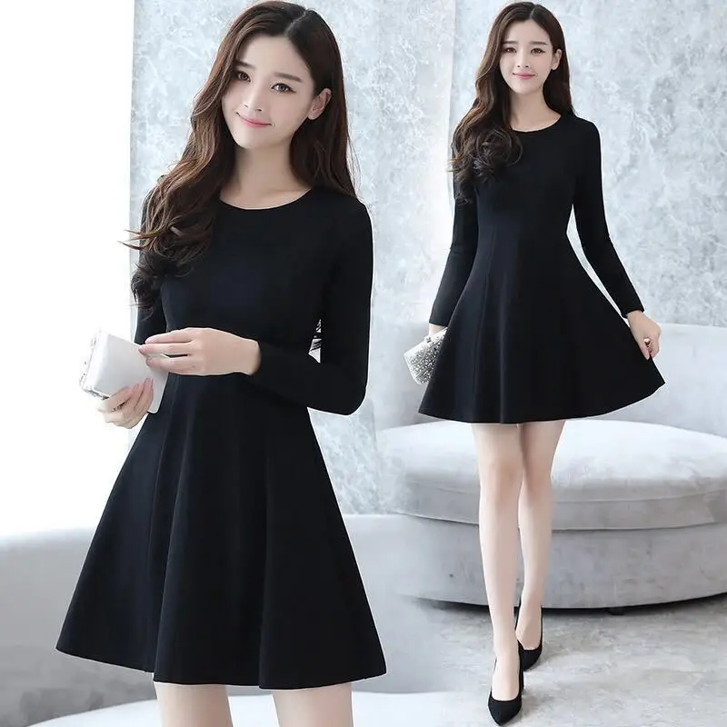 

2018 Autumn And Winter New Style Long Sleeve Pullover Laziness First Love Graceful Waist Hugging Slimming Debutante Elegant Base