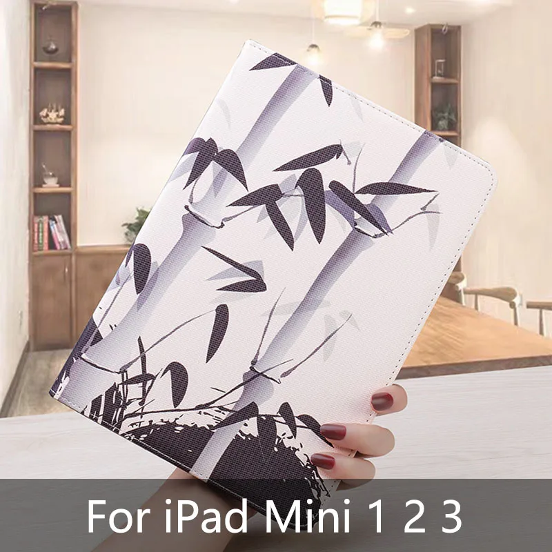 Для iPad Mini 1 2 3 4 чехол из искусственной кожи Силиконовый мягкий чехол на заднюю панель флип Смарт Стенд чехол для планшета Apple iPad Mini 5 чехол - Цвет: bamboo