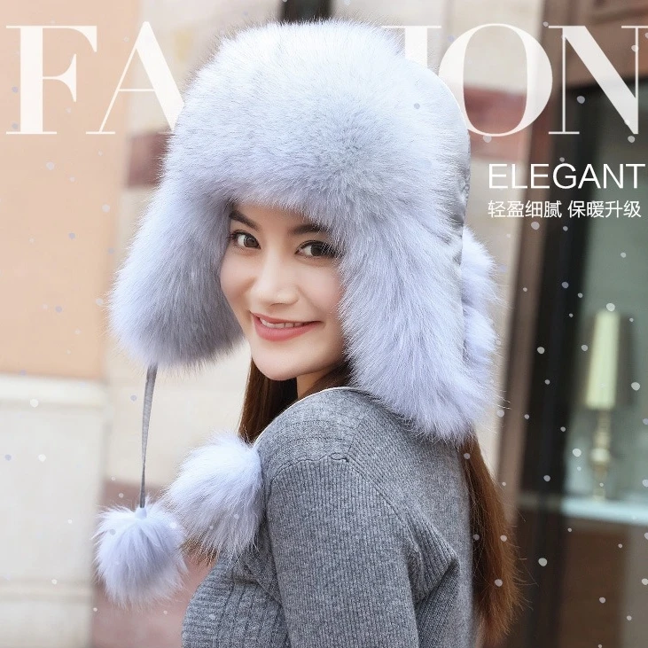 Tide Fox Maomaozi одежда для родителей Jilei Feng cap Northeast на открытом воздухе кожаные и меховые шапки женские теплые наушники Лыжная шляпа