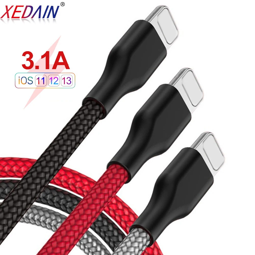 USB портативный мобильный телефон зарядный кабель для быстрой зарядки iPhone 6S Plus 7 8 X