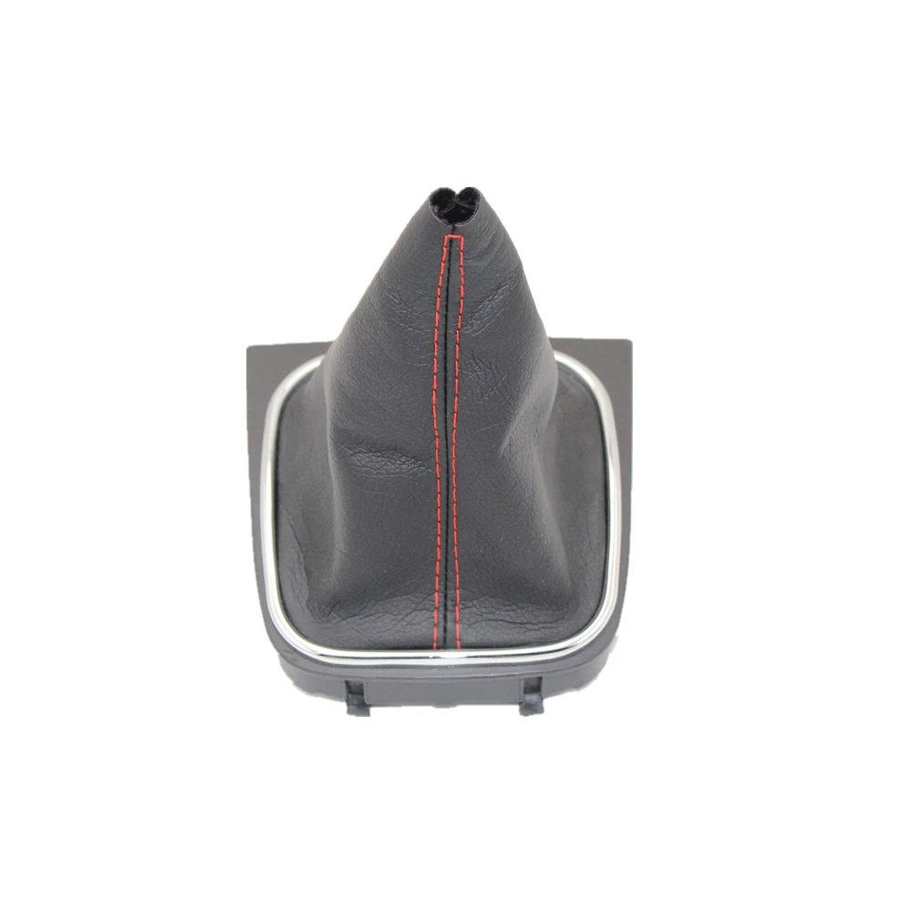 Для VW Golf 5 6 Golf A5 MK5 Golf A6 MK6 R32 GTD GTI 2004-2013 автомобиль 5 скоростей 6 скоростей ручка переключения передач с кожаным голенищем - Название цвета: Красный