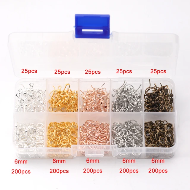 1box Ear Hook Jump Rings Split Rings Earring Hook Lobster clasp Pins Jewelry DIY Accessories DIY Jewelry Findings Making Kit 2