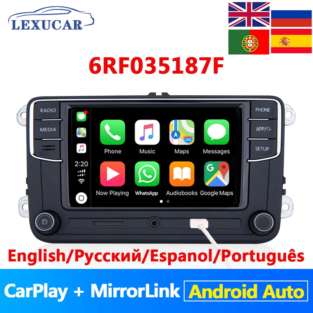 Lexucar RCD330 плюс RCD330G NONAME Android Auto Carplay 6RF 035 187F R340G код 330G для VW Tiguan Golf 5 6 MK5 MK6 Passat Polo