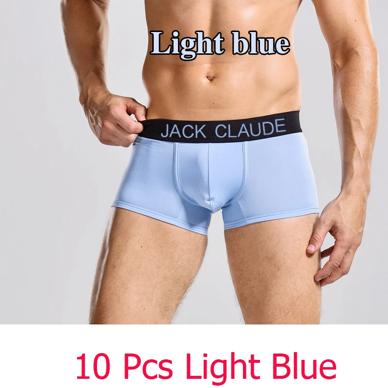 10 PCS Jack Claude Men Underwear Boxers Brand Men Boxer Shorts Modal Sexy Cueca Boxer Mens 10 pcs Underwear Male Underpants sexy guy underwear Boxers
