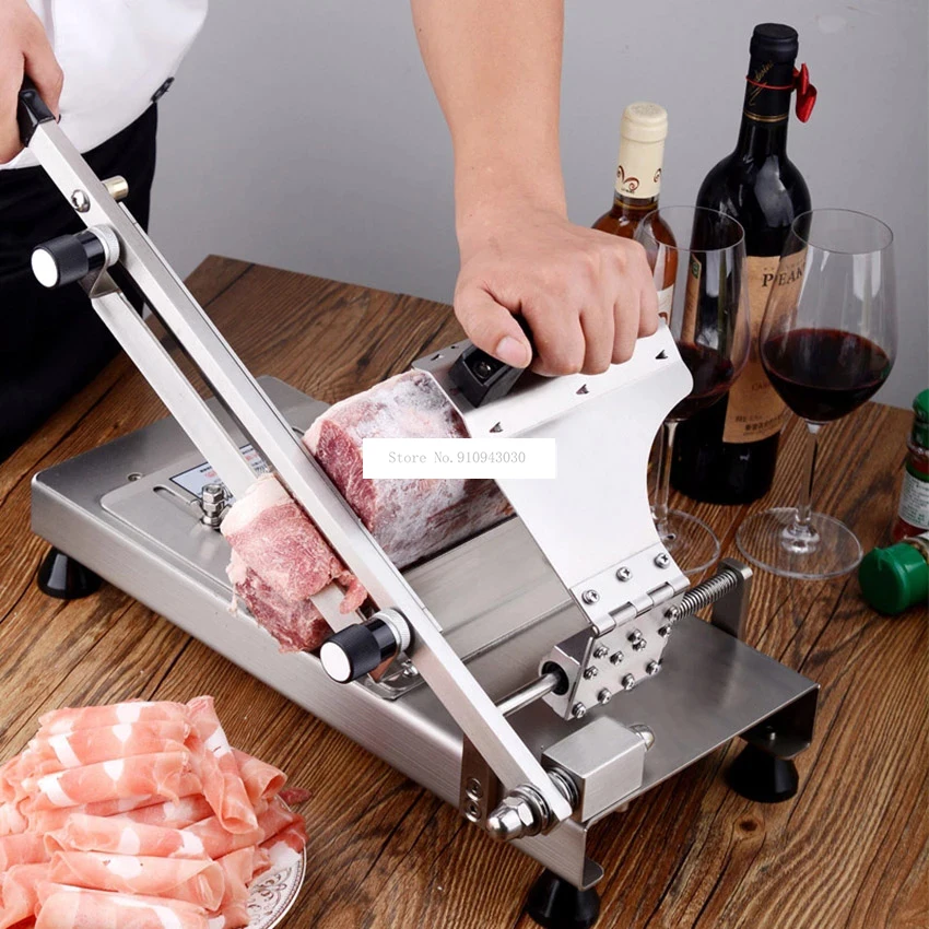 

ST300 Household Mutton Slicer Commercial Manual Meat Slicer Double Spring Automatic Meat Feeding Beef In Hot Pot Cutting Machine