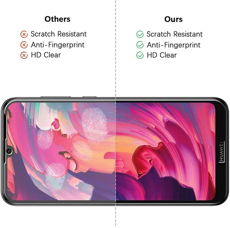 9D полное покрытие защитное стекло для huawei y7 y7prime y7pro защита экрана из закаленного листа
