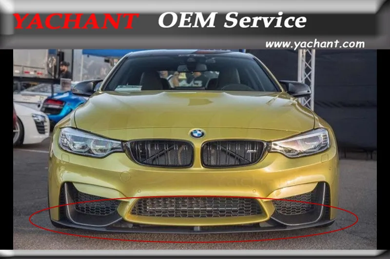 

Car-Styling Carbon Fiber Front Bumper Lip Fit For 2014-2015 F80 M3 F82 M4 M-P Style Front Lip