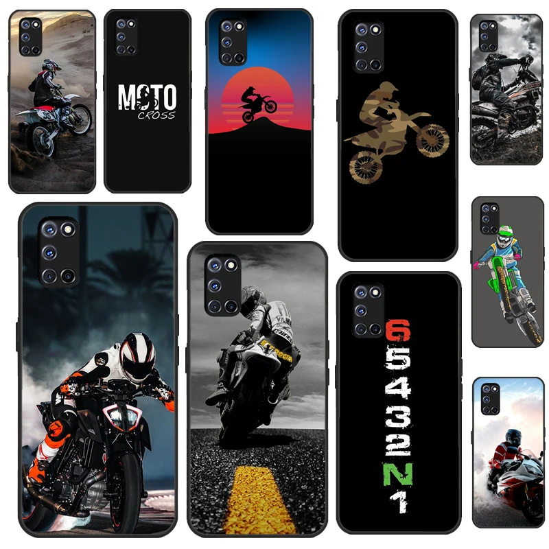 oppo phone back cover Moto Cross Motorcycle Sports For OPPO Find X3 Pro A5 A9 A31 A53 2020 A1K A15 A3S A5S A83 A93 A52 A72 Bumper Phone Case oppo mobile cover