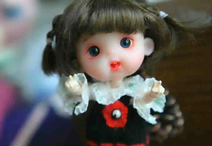 OB11 кукла ручной работы на заказ 1/8 BJD куклы OB голова и Обнаженная кукла Полимерная глина - Цвет: make up 6