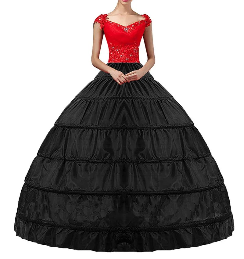 Женская белая кринолиновая длинная юбка американка с 6 обручами длина до пола
