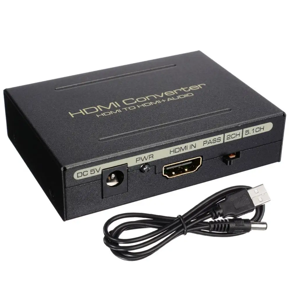 RCA L SPDIF R Audio Extractor Converter 1080P 3D View HD HDMI to HDMI