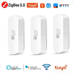 Tuya ZigBee – capteur d'humidité et de température d'intérieur, hygromètre, thermomètre, prise en charge d'alexa, Google Home, Smart Life, aubess 