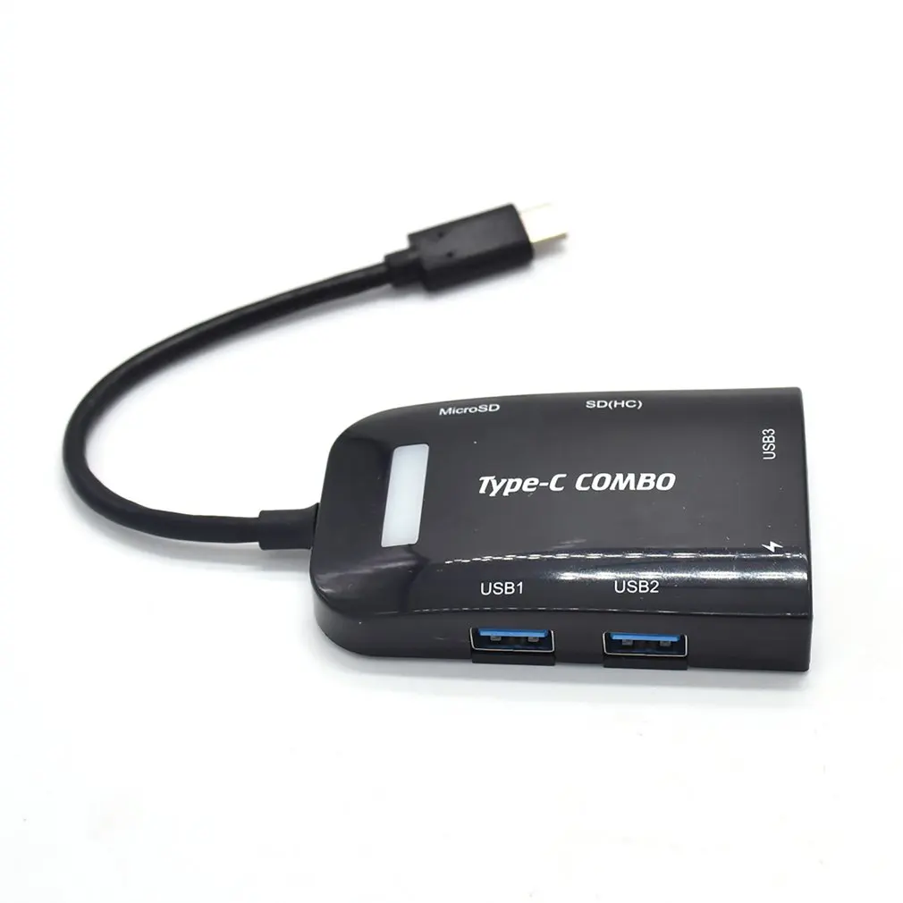 Портативный Тип type-C USB 3,1 3-Порты и разъёмы Пластик USB концентратор с SD кард-ридер комбо для IMac MacBook Air Ноутбук PC