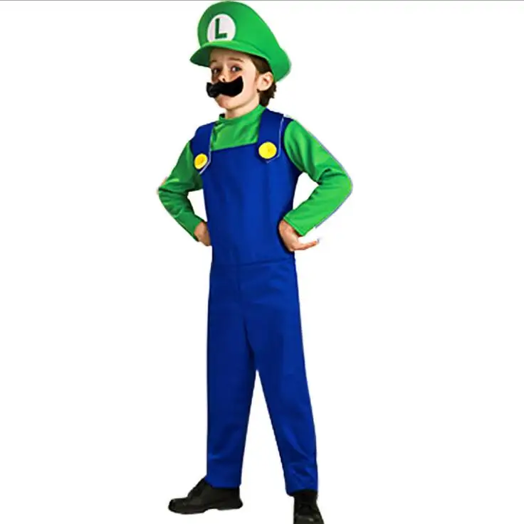 Для взрослых и детей костюм для косплея Super Mario Bros Детские вечерние костюмы на