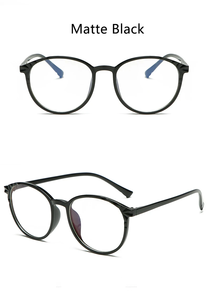 Transparent Round Blue Light Glasses PC Optical Frames Women Men Computer Gaming Glasses Clear Lens Spectacle Eyewear Vintage