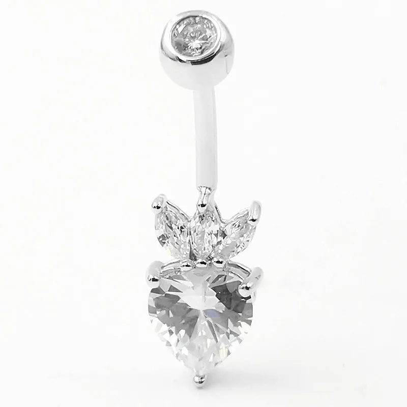 925 Sterling Silver Belly Button Ring 925 Sterling Silver Navel Bar Body Jewelry Body