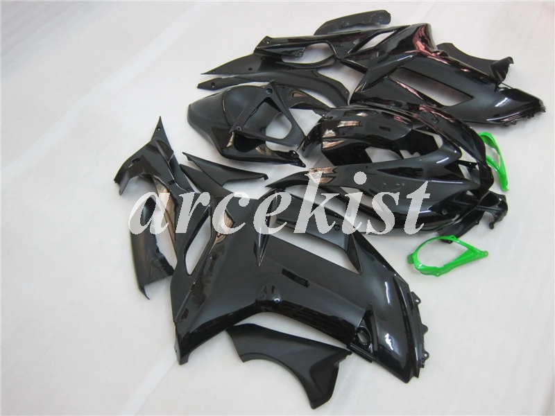 ABS полный обтекатель комплект подходит для Kawasaki ZX6R 2007 2008 мотоцикл обтекатель ZX-6R 07 08 ниндзя 636 черный яркий Кузов Набор