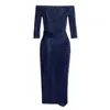 Off Shoulder High Slit Temperamental Dress Plus Size Dresses For Women 2021 Long Sleeve Evening Party Dress Mujer Vestidos 4