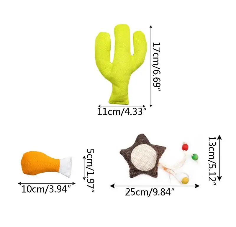 3 упаковки игрушки для кошек, котенок рыба игрушка подушка Жевательная укус удар поставки для домашних животных