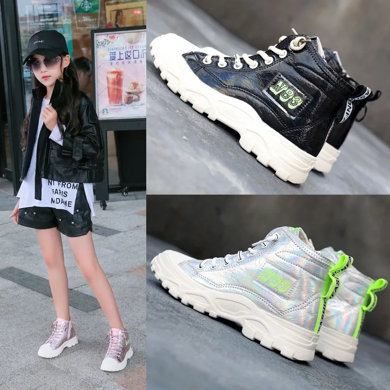 Детские Ботинки Martin Сезон осень зима Новая обувь для девочек Модные кожаные