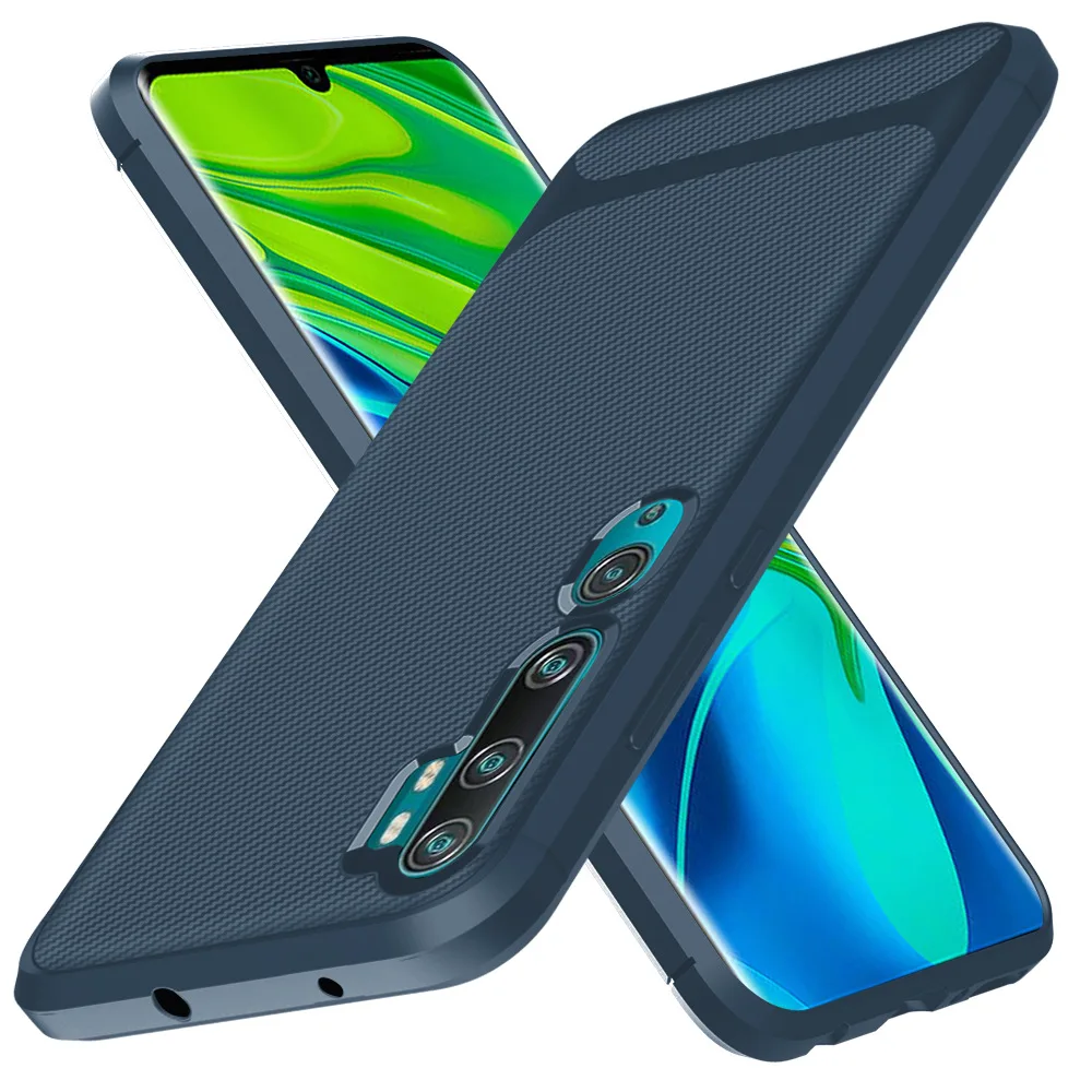 Синий Тонкий чехол для телефона из ТПУ Для xiaomi mi CC9 Note 10 Pro, силиконовый мягкий защитный противоударный чехол из углеродного волокна - Цвет: Синий
