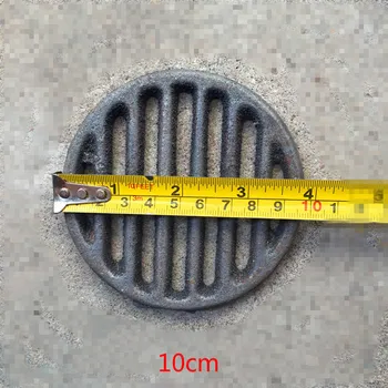 

1pc barbecue Plate Pancake Grill Oven Wood Carbon Stove Sewer Drain Cast Iron Steak Plate Cooking Grid 10/13/15/20cm