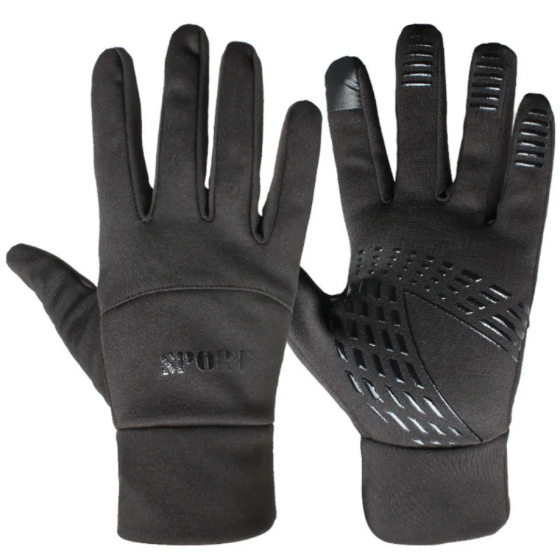 

All-fingered Touch Screen Gloves Winter Warm Smartphone Anti-Slip Gloves Driving Cycling Running Gloves Thin Fleece Lining