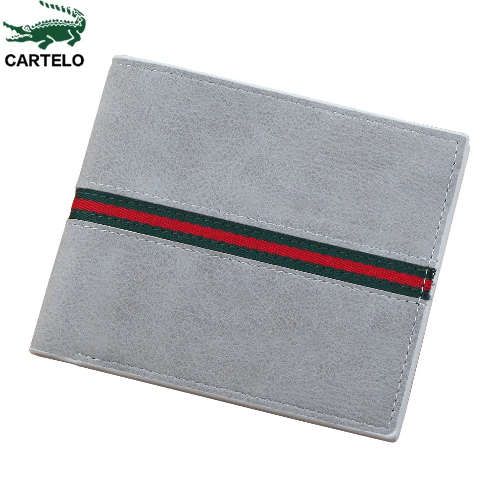 

CARTELO New Men's Short Retro Wallet Korean Multifunctional Horizontal Ultra-thin Soft Wallet Spot Wholesale Scrub Wallet