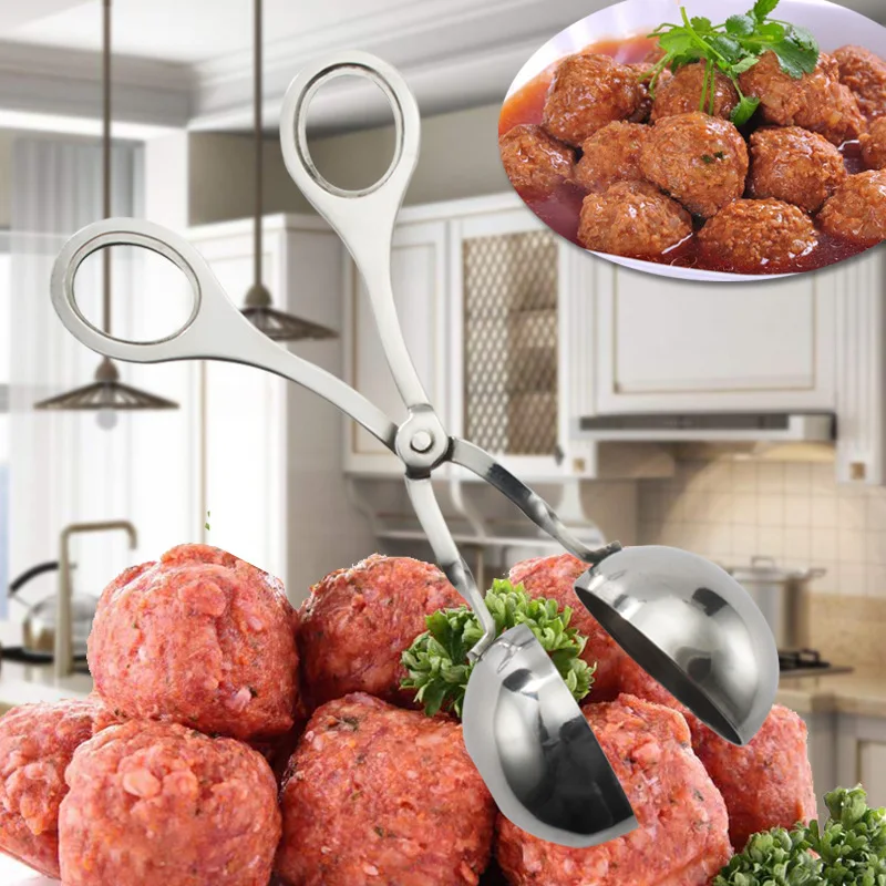 1 шт. Meatball сэндвич Maker 304 нержавеющая сталь еда клип набивка Мячи DIY Рыба мяч яйцо