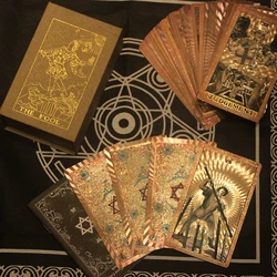 78 Pcs Big Size Tarot High Quality Bronzing Oracle Card Tarot Deck Card with Gudebook Beginner Entertainment Party Game Gift