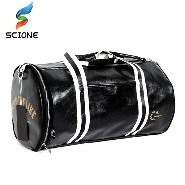 Top Outdoor PU Leather męskie torby siłownia klasyczna torba podróżna trening fitness torby na ramię z niezależną kieszenią na buty