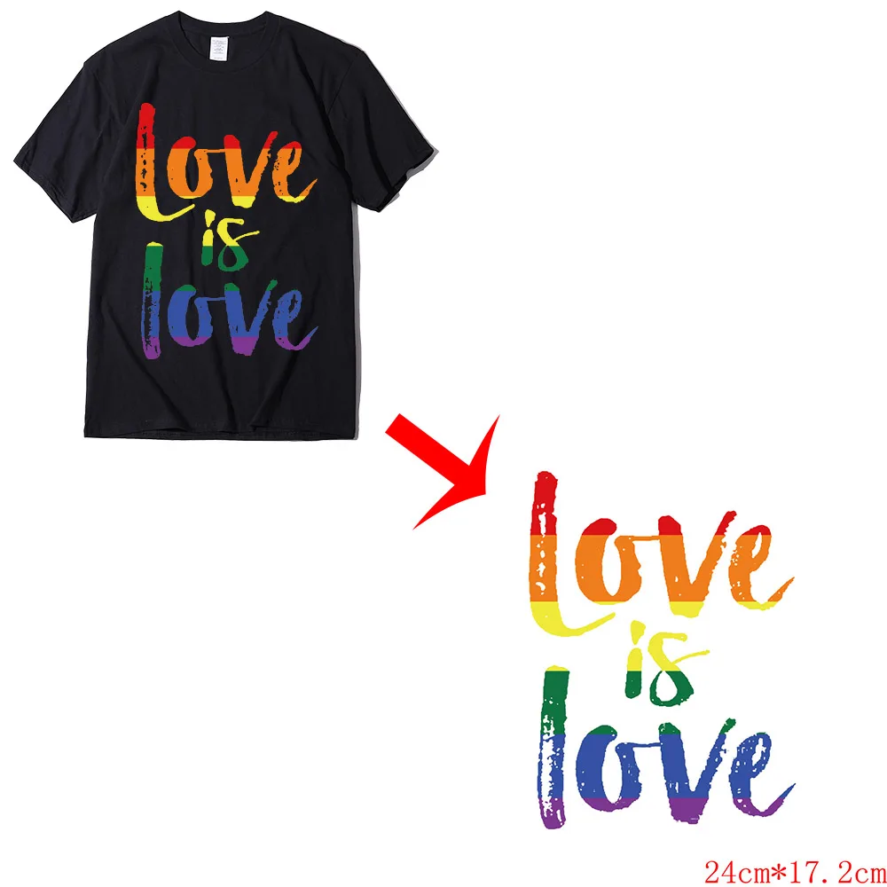 Наклейка на одежду с надписью Love Is | Дом и сад