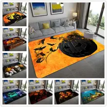 Современный Хэллоуин мягкие ковры для гостиной спальни области ковер Геометрическая в нордическом стиле Печать Большой размер ковер домашний Коврик для пола