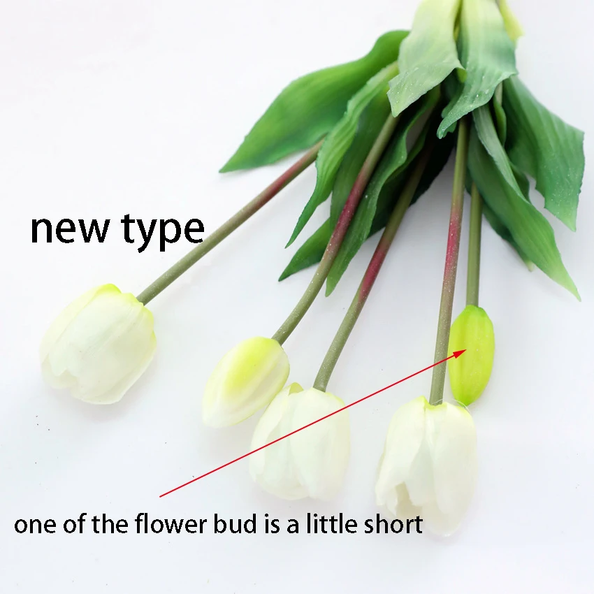 5pcs/Bouquet New Silicone Tulip Artificial Flower Real Touch Fake Flower Bouquet for Wedding Decoration Flowers Home Garen Decor 